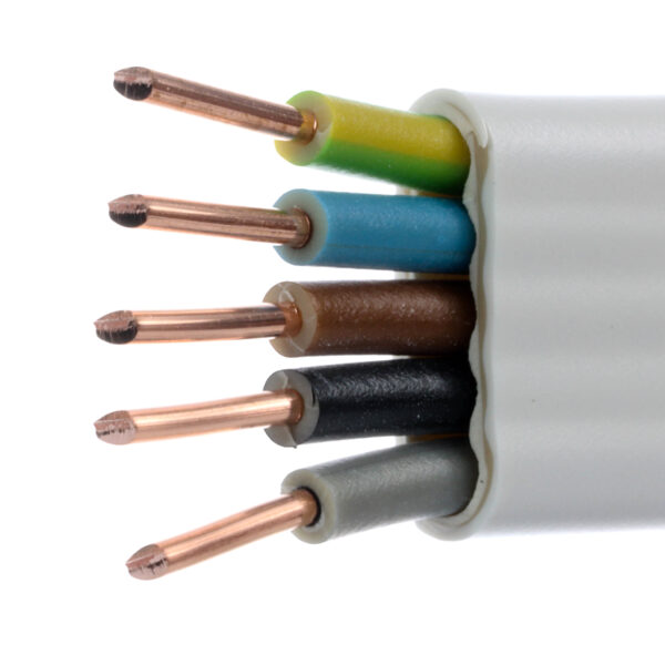 Kabel instalacyjny płaski YDYp 5x1,5 450/750V Przewód elektryczny / energetyczny 750V