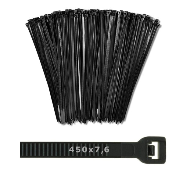 Opaski zaciskowe kablowe trytytki UV 450x7,6 100szt